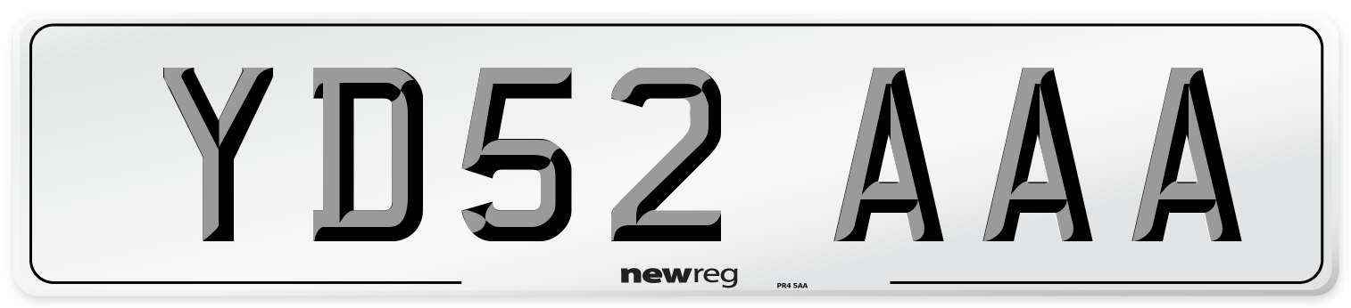 YD52 AAA Number Plate from New Reg